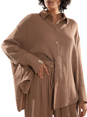 Load image into Gallery viewer, Eco Vibe Brown Shirt
