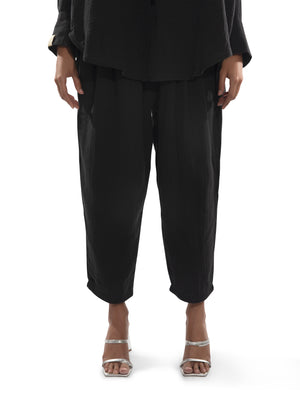 Load image into Gallery viewer, Eco Vibe Black Ankle Trousers