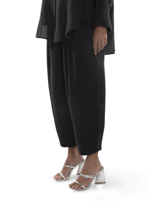 Load image into Gallery viewer, Eco Vibe Black Ankle Trousers