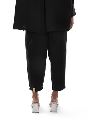 Load image into Gallery viewer, Eco Vibe Black Ankle Trousers