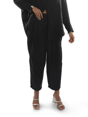 Load image into Gallery viewer, Eco Vibe Black Ankle Trousers
