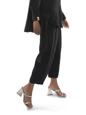 Load image into Gallery viewer, Eco Vibe Black Ankle Trousers