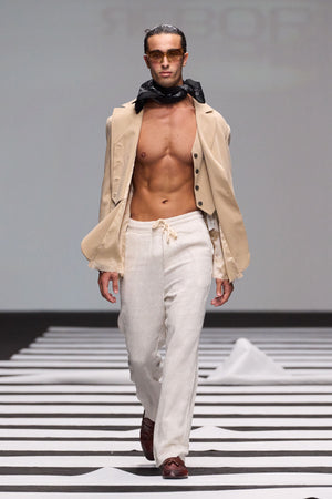Load image into Gallery viewer, NOTCHED COLLAR BLAZER WITH ATTACHED VEST