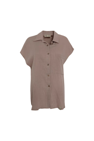 Load image into Gallery viewer, COLLARED CRINKLED SHIRT WITH MATCHING BRA AND PANTS