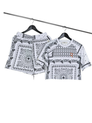 Load image into Gallery viewer, White Bandana Print Lovin T-Shirt