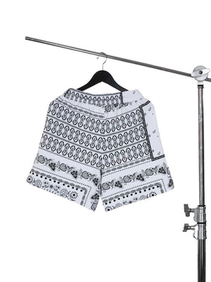 Load image into Gallery viewer, White Bandana Print Lovin Shorts