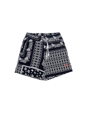 Load image into Gallery viewer, Black Bandana Print Lovin Shorts - Men