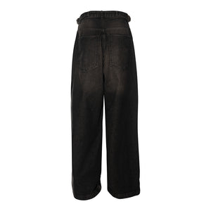 Load image into Gallery viewer, WASHOUT BLACK DENIM TROUSERS.
