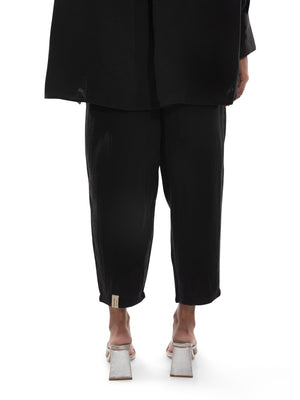 Load image into Gallery viewer, Eco Vibe Black Ankle Trousers
