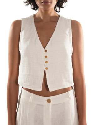 Load image into Gallery viewer, Coherent Mood White Gilet
