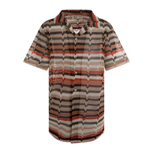 Load image into Gallery viewer, Warm Toned Striped Print Shirt
