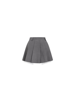 Load image into Gallery viewer, CHARCOAL PLEATED MINI SKIRT
