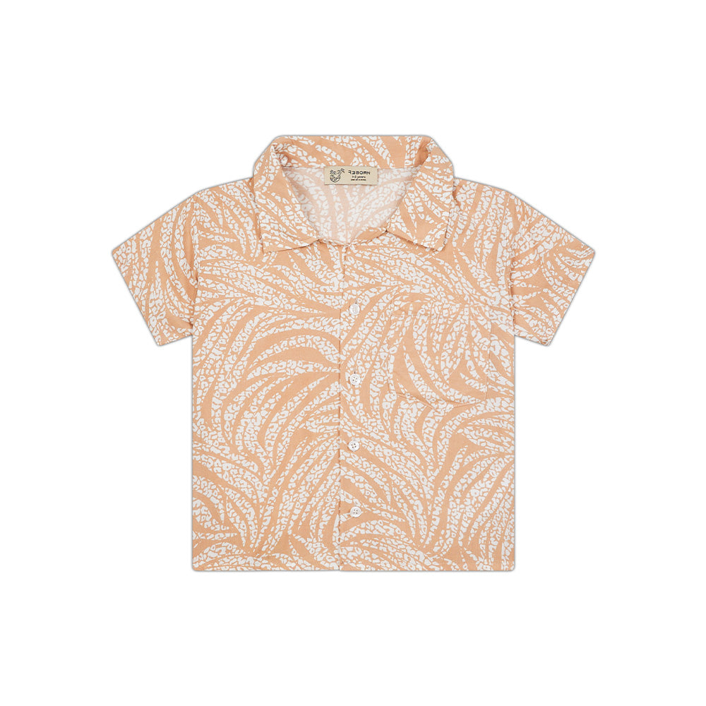 Boy's buttoned pale salmon shirt