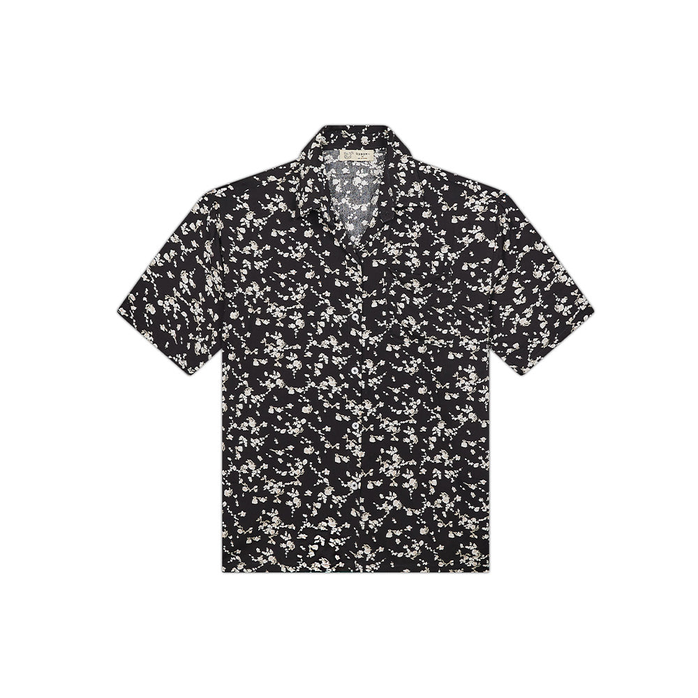 Men's black floral shirt