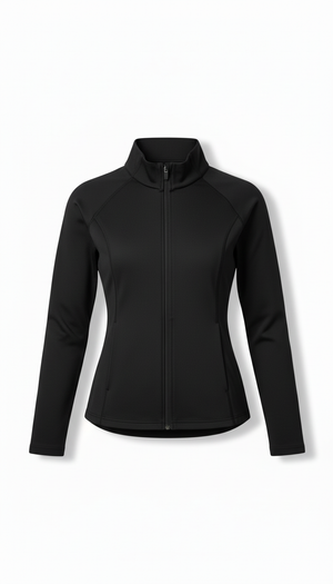 Load image into Gallery viewer, Black Full-Zip Workout Jacket

