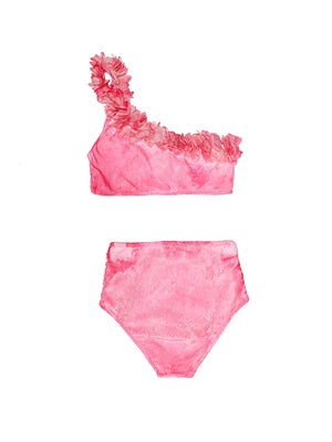Load image into Gallery viewer, Princess Bikini Top &amp; High Waist Bottoms - Girls
